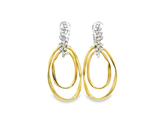 0.50CT Diamond Earring 14k Yellow Gold