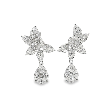 2.89ct Diamond Earring 18k White Gold