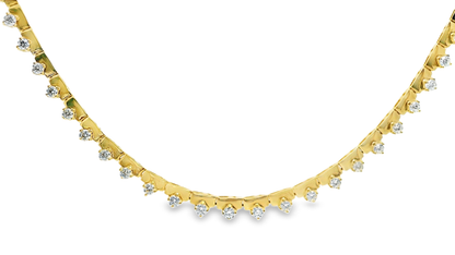 2.80 CT Diamond Necklace 14k Yellow Gold