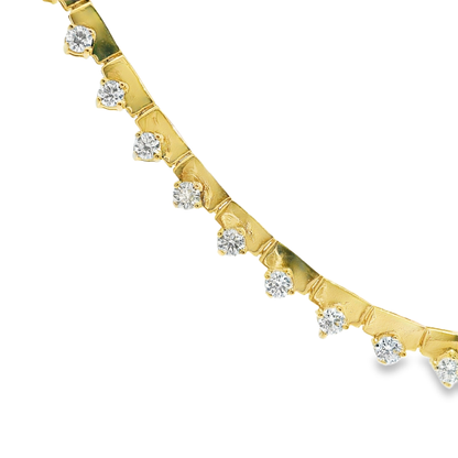 2.80 CT Diamond Necklace 14k Yellow Gold