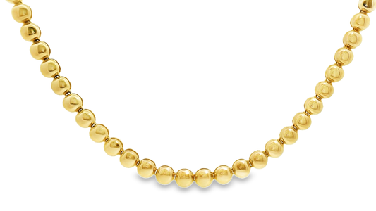 Plain Ball Necklace 14k yellow Gold