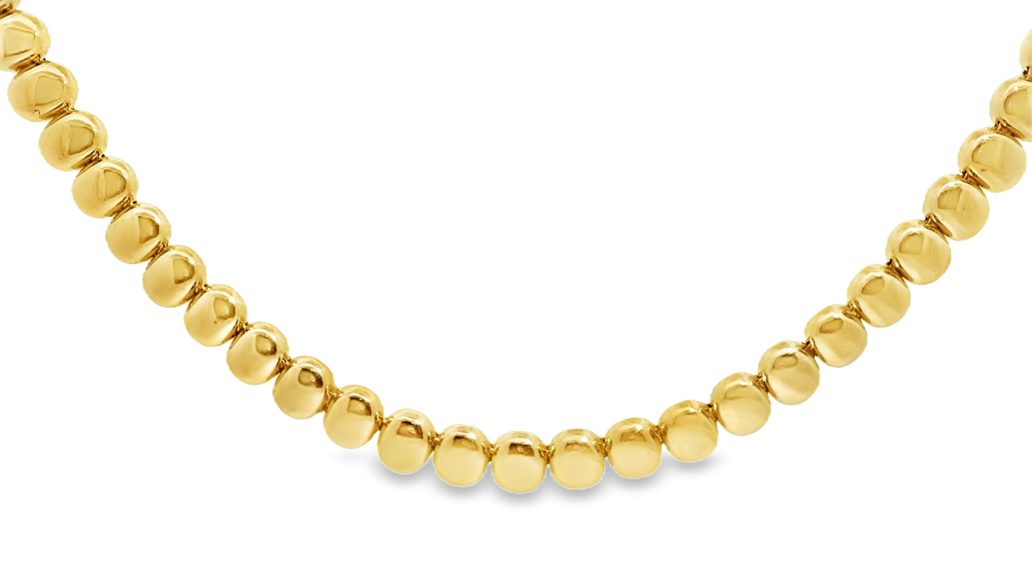 Plain Oval Necklace 14k yellow Gold
