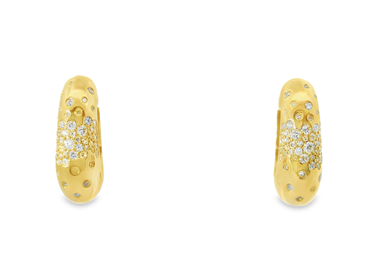 0.77CT Diamond Earring 14k Yellow Gold