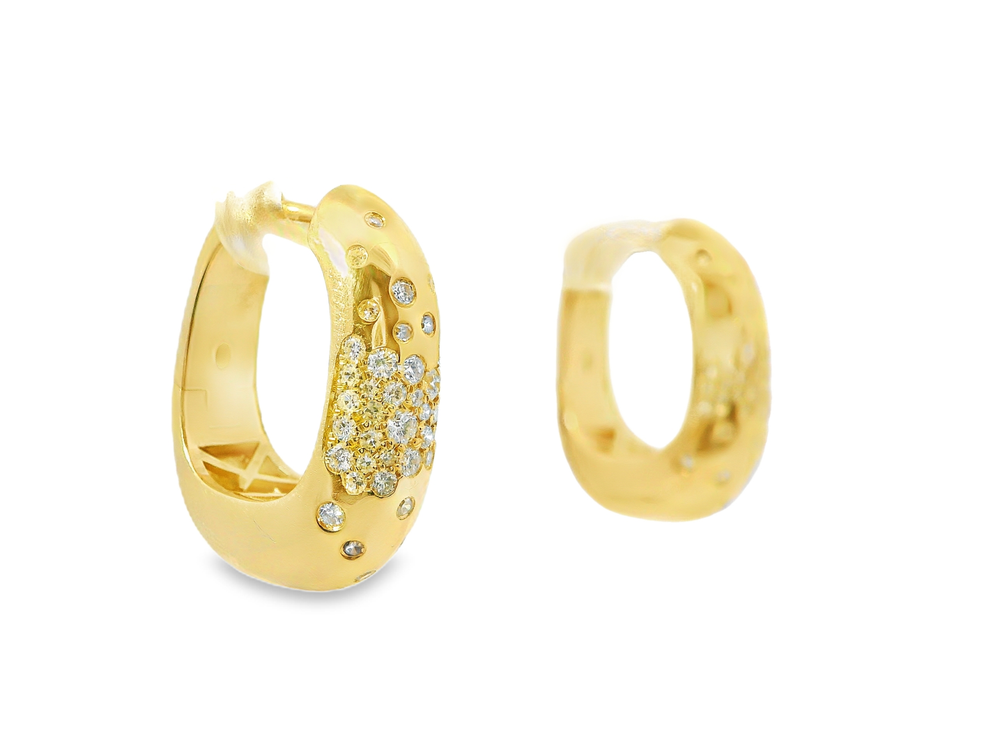 0.77CT Diamond Earring 14k Yellow Gold