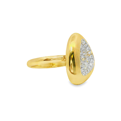 0.62CT Diamond Triluxe Ring 14k Yellow Gold