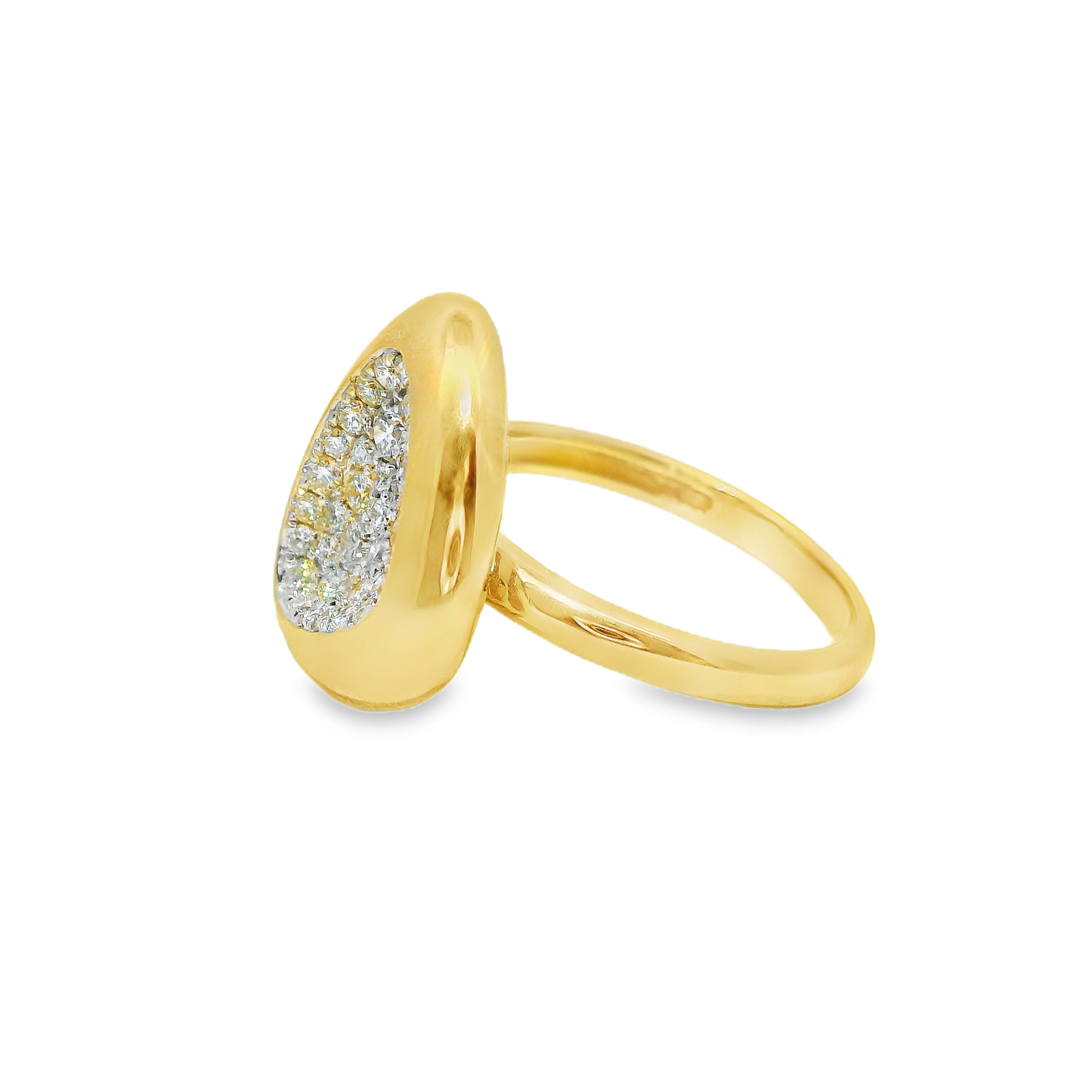 0.62CT Diamond Triluxe Ring 14k Yellow Gold