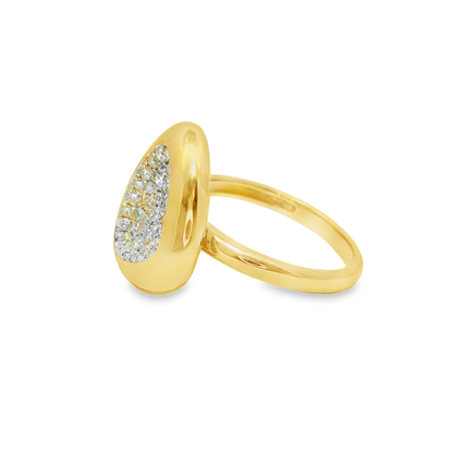 0.62CT Diamond Triluxe Ring 14k Yellow Gold
