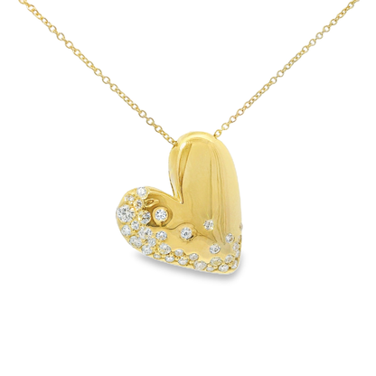 1.42CT Heart Pendant 14K Yellow Gold