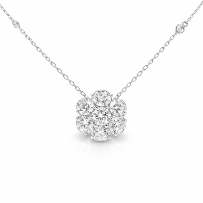 1.61CT Diamond Pendant 14k White Gold