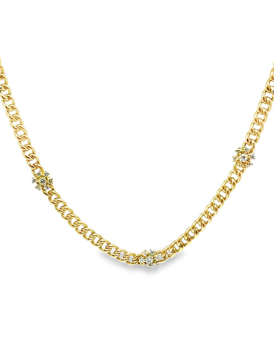 1.50CT Diamond Necklace 18k Yellow Gold