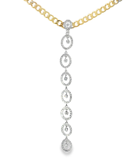 1.70CT Diamond Pendant 14k Yellow Gold