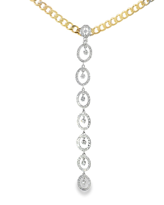 1.70CT Diamond Pendant 14k Yellow Gold