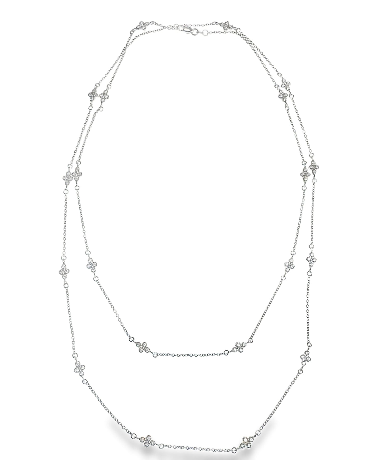 2.10CT Diamond Necklace 14k White Gold