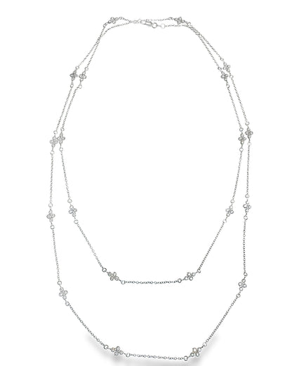 2.10CT Diamond Necklace 14k White Gold