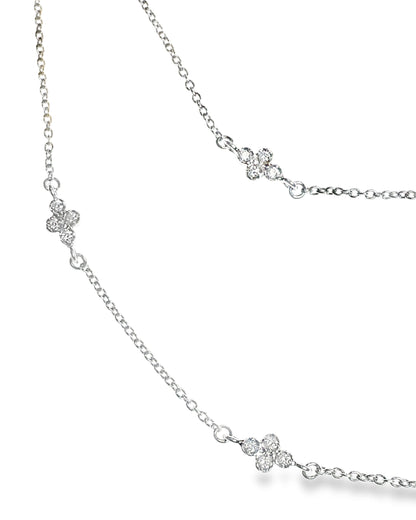 2.10CT Diamond Necklace 14k White Gold