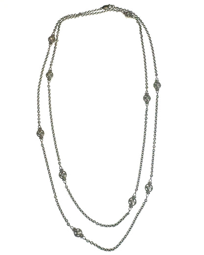 0.69CT Diamond Necklace 14k White Gold