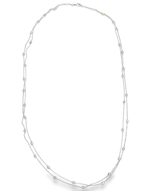 0.80CT Diamond Necklace 14k White gold