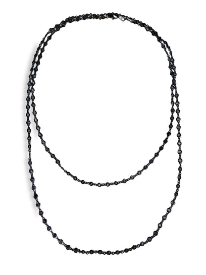 6.46CT Blue Sapphire Necklace 14k White Gold