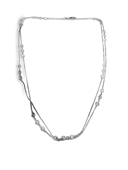 1.69CT Diamond Necklace 14k White Gold