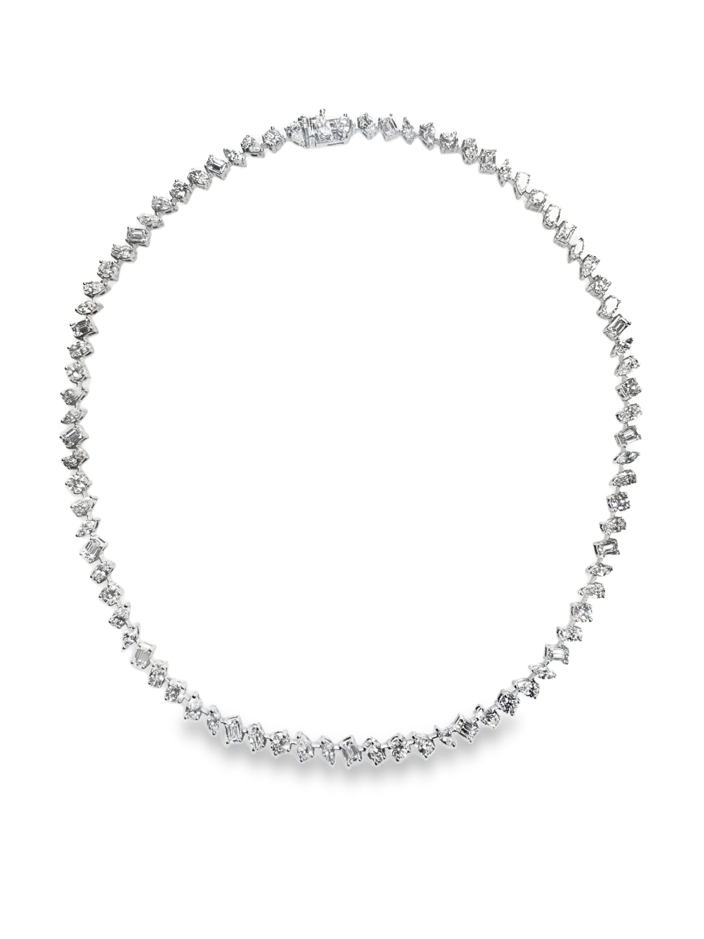 17.06CT Lab Diamond Necklace 14k White Gold