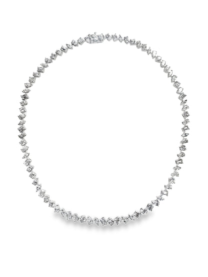 17.06CT Lab Diamond Necklace 14k White Gold