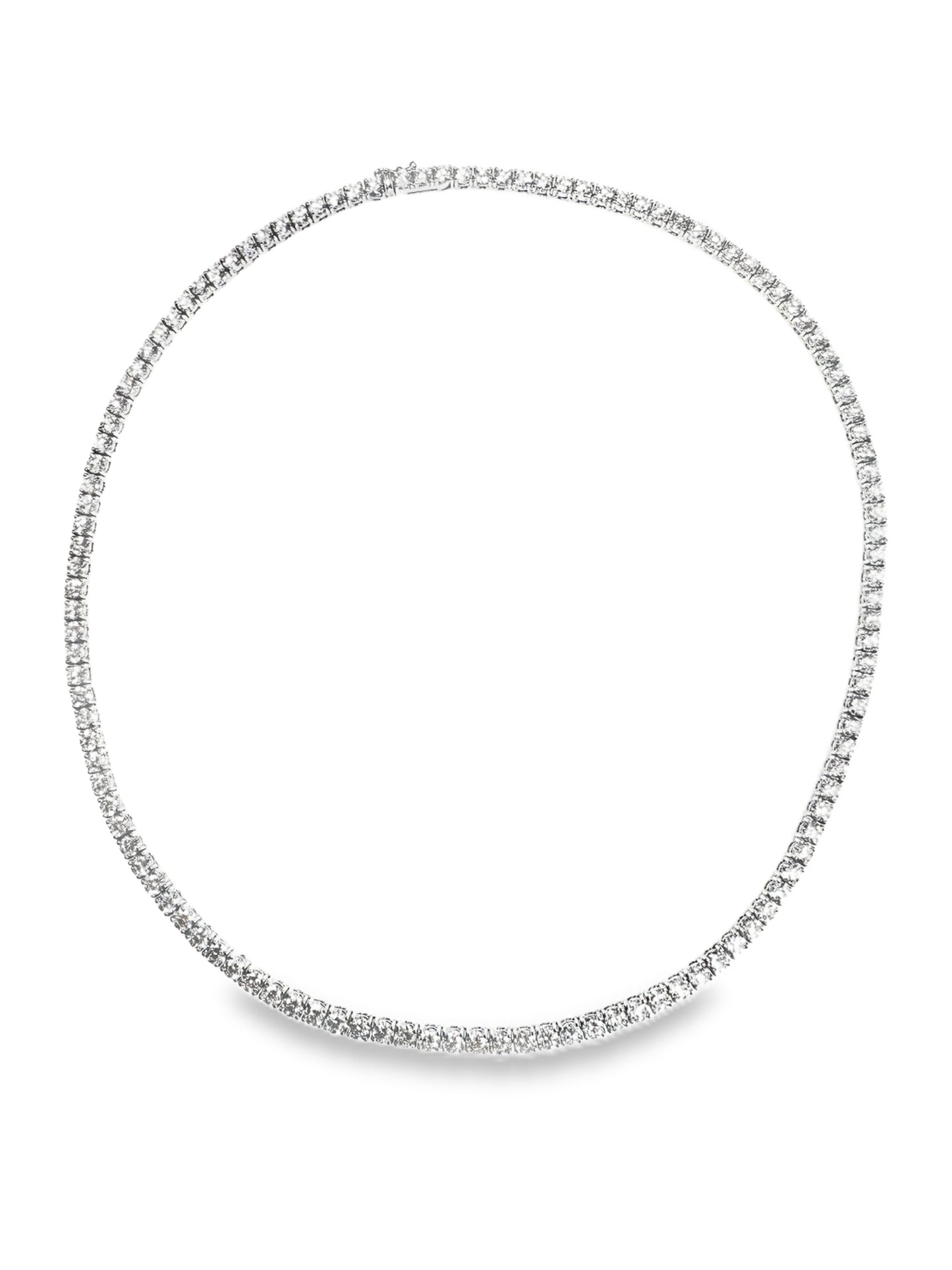 13.22CT Lab Diamond Necklace 14k White Gold