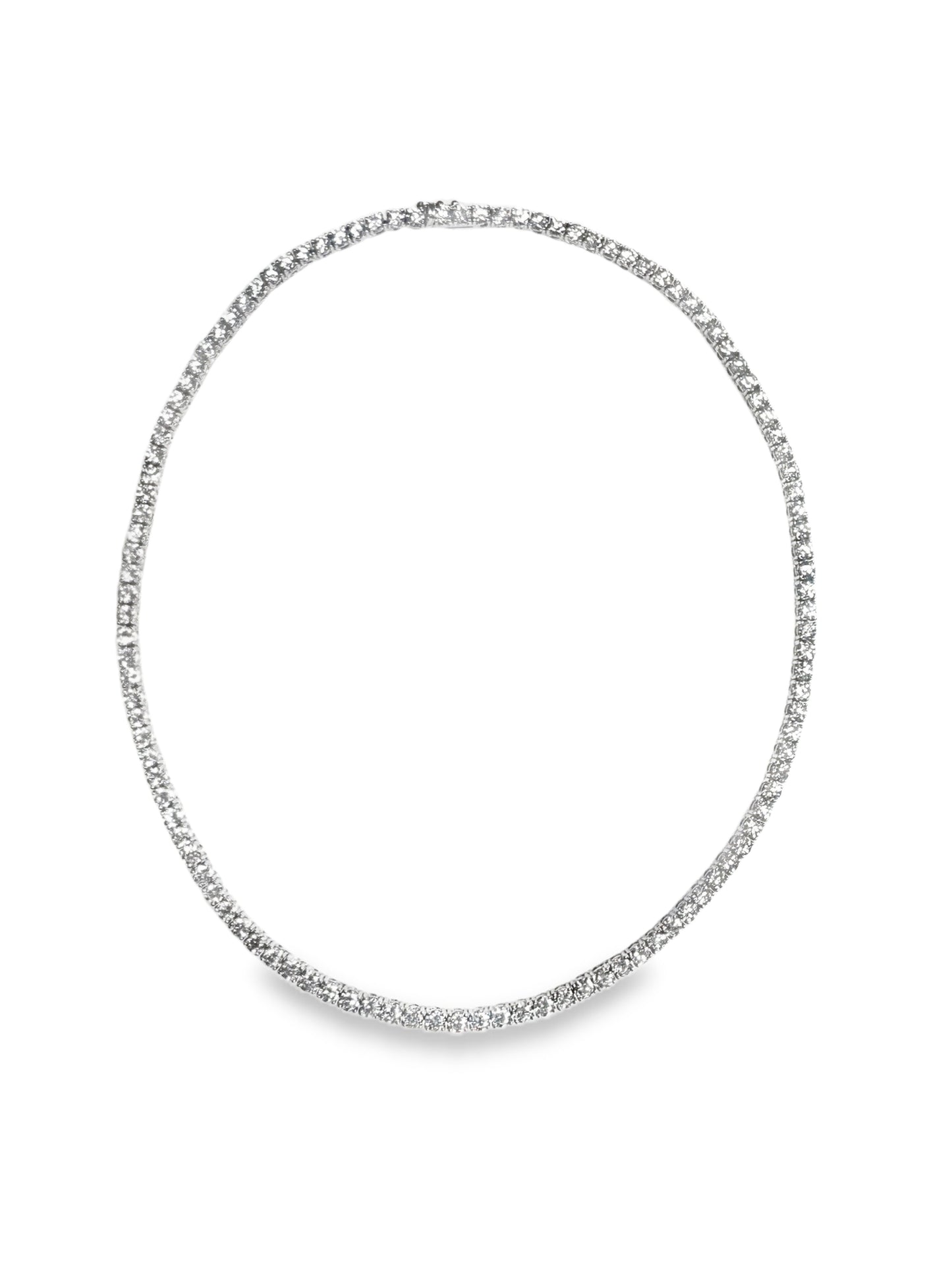 15.01 Ct Lab Diamond Necklace 14k White Gold