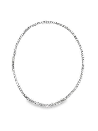 15.01 Ct Lab Diamond Necklace 14k White Gold