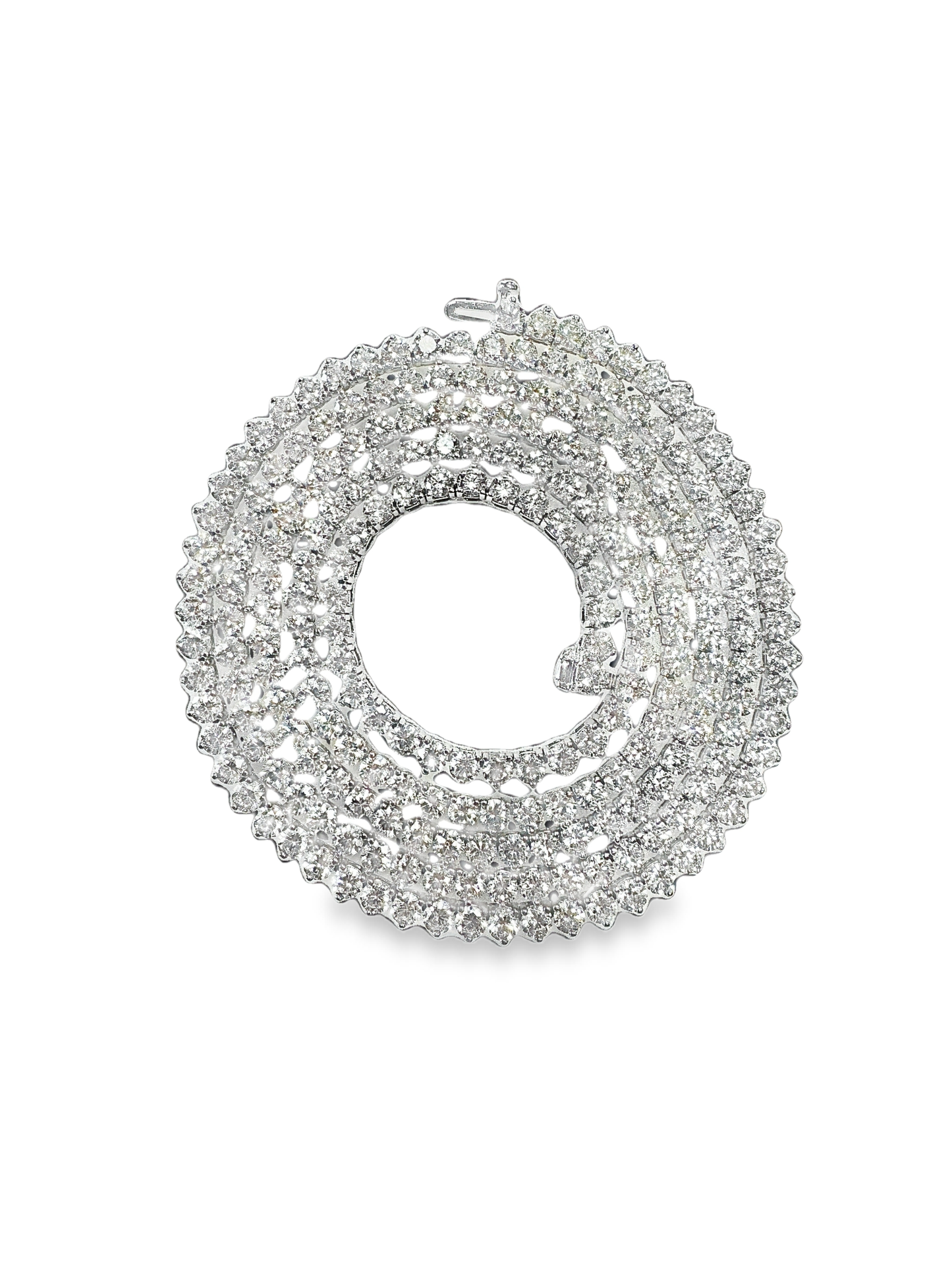 46.18Ct Lab Diamond Necklace 14k White Gold
