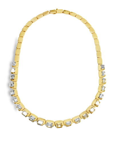 11.14Ct Lab Diamond Necklace 14k Yellow Gold