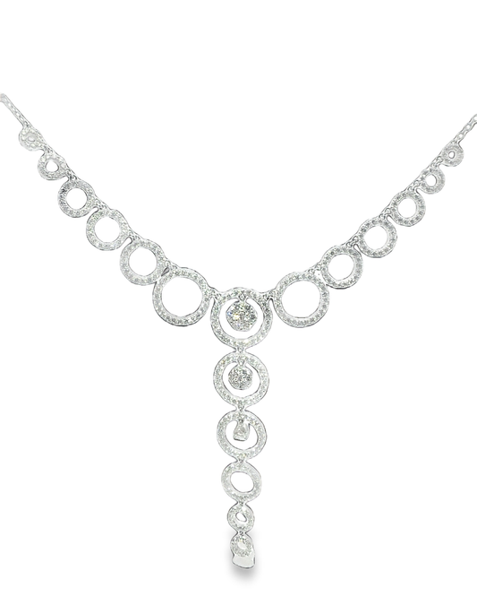 3.64CT Diamond Pendant 14k White Gold