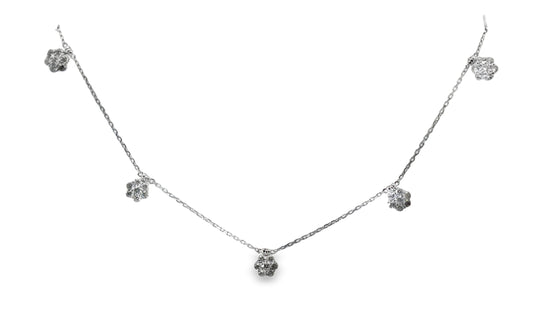 2.25CT Diamond Pendant 14k White Gold