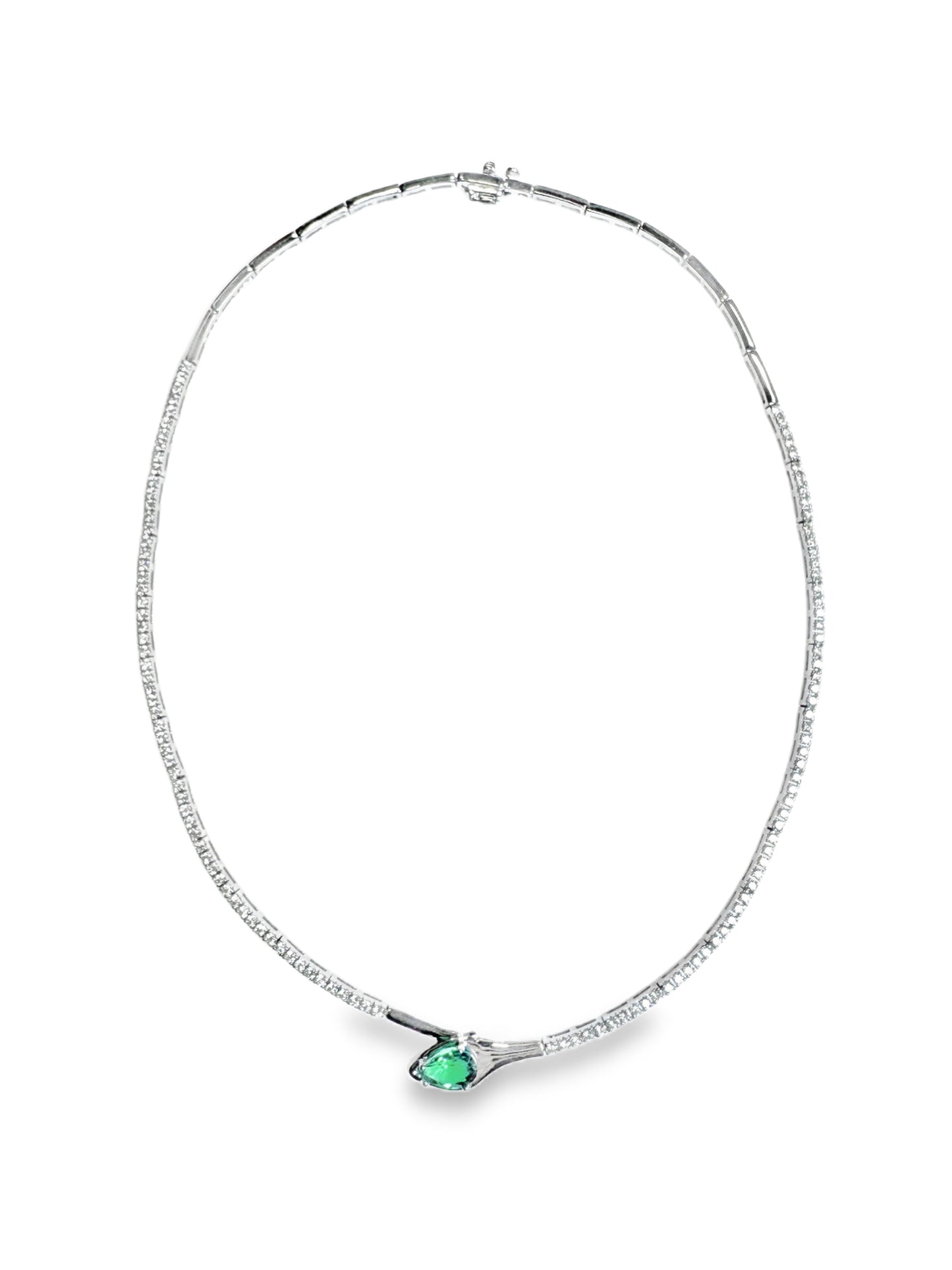 2.69CT Diamond 1.12CT Emerald Lab Certified Stone 14k White Gold