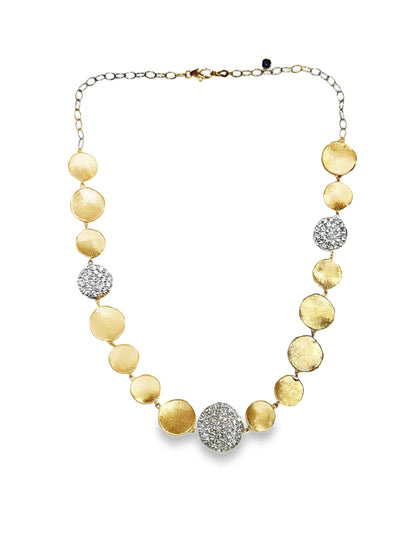 2.21CT Diamond Disc Fashion Necklace 14k Yellow Gold