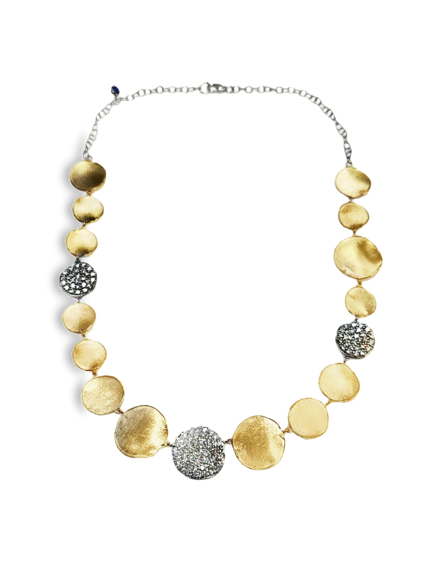 2.24CT Diamond Disc Fashion Necklace 14k Yellow Gold