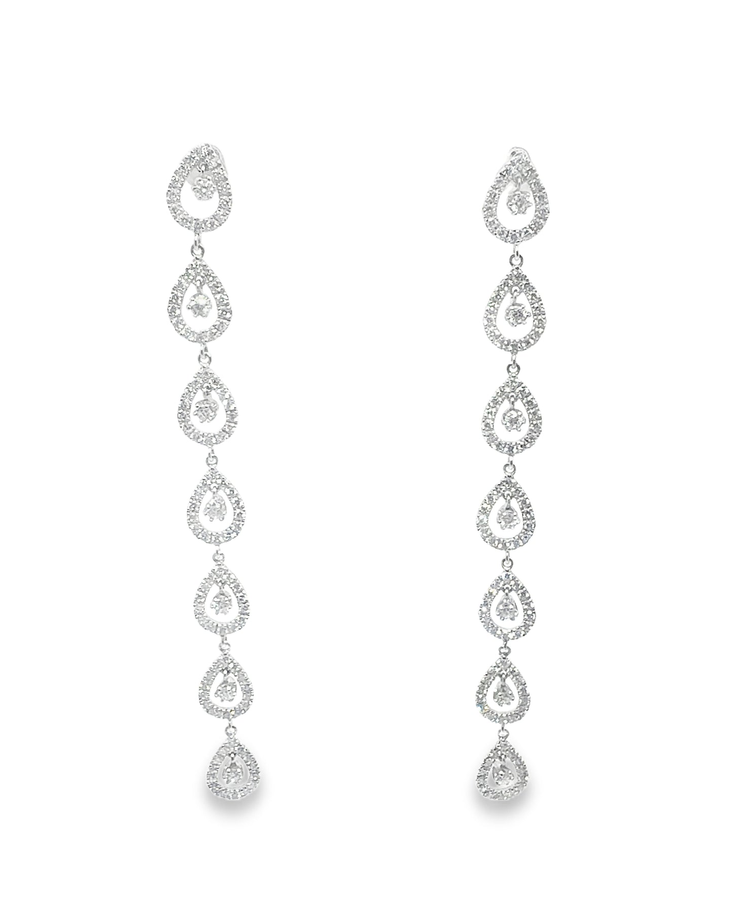 3.00CT Diamond 14k White Gold Earring