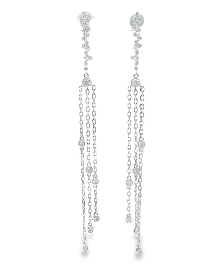 0.82CT Diamond Earring 14k White Gold