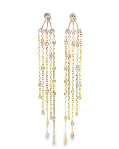 1.31CT Diamond Earring 14k Rose Gold