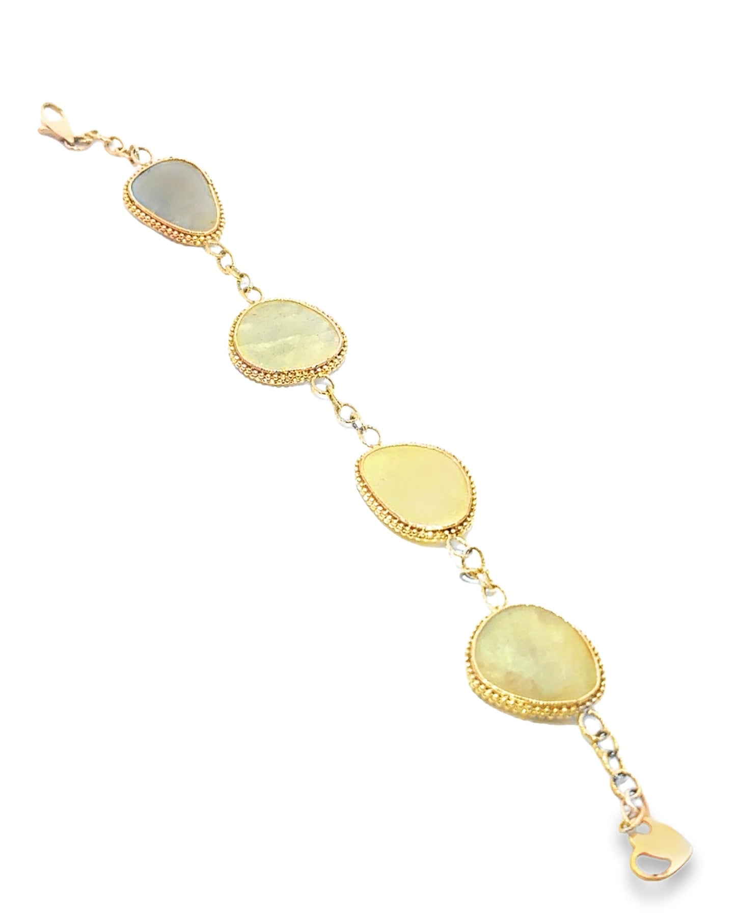 Beige Sapphire 14k Yellow Gold Bracelet