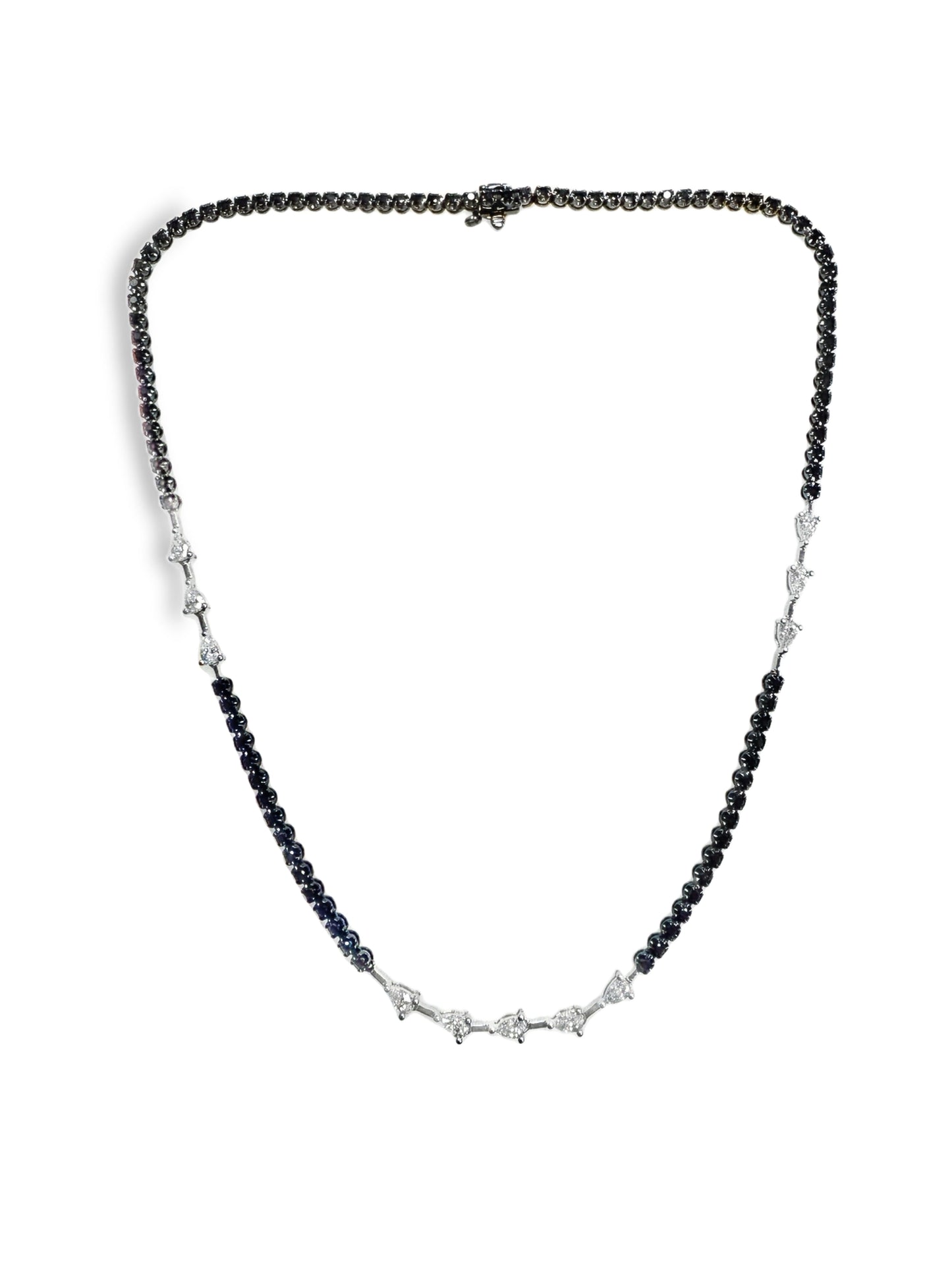 1.31CT Diamond and 1.96CT Black Diamond Necklace