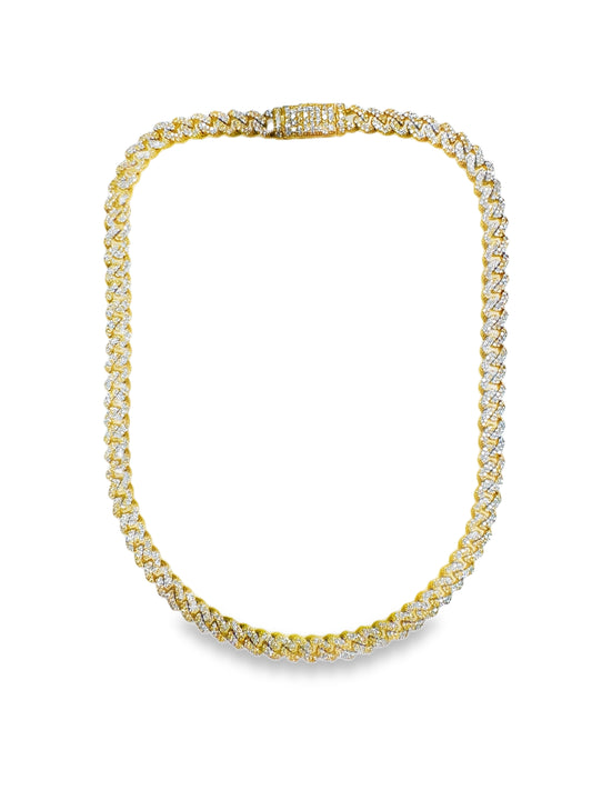 8.31CT Diamond Chain 14k Yellow Gold Necklace