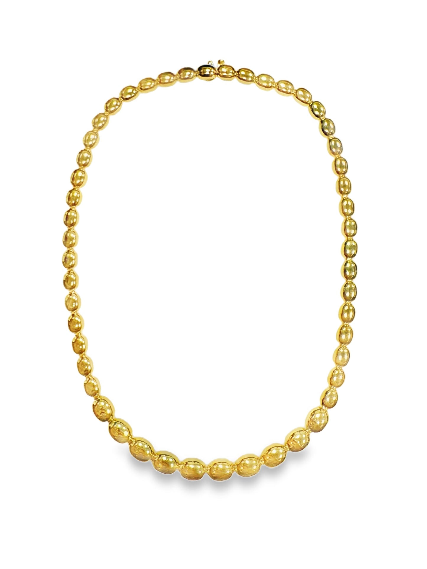 Plain Gold Necklace 14K Yellow Gold Necklace