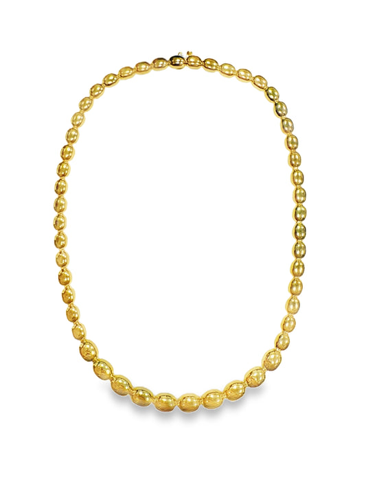Plain Gold Necklace 14K Yellow Gold Necklace