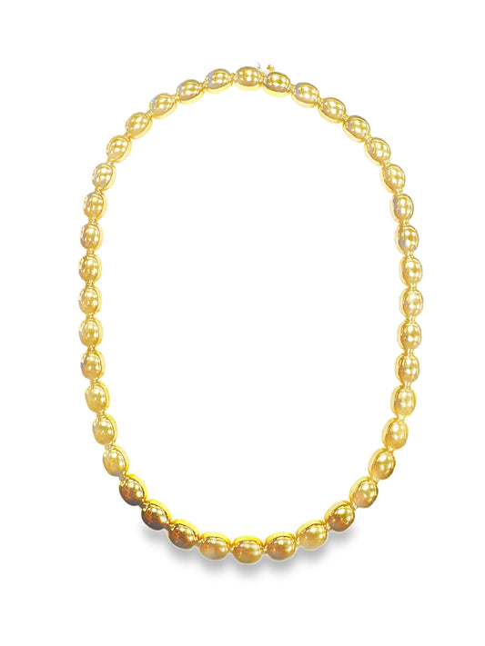 Plain Gold Necklace 14K Yellow Gold