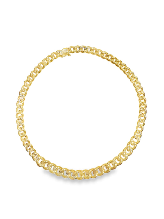Plain Chain Link 18k Rose Gold Necklace