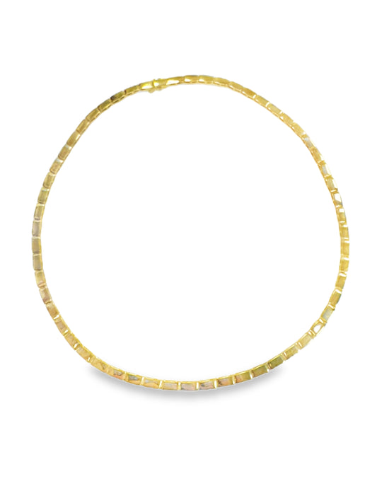 Plain Gold Necklace 14K Yellow Gold