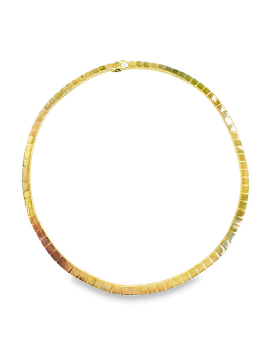 Plain Gold Necklace 14K Yellow Gold