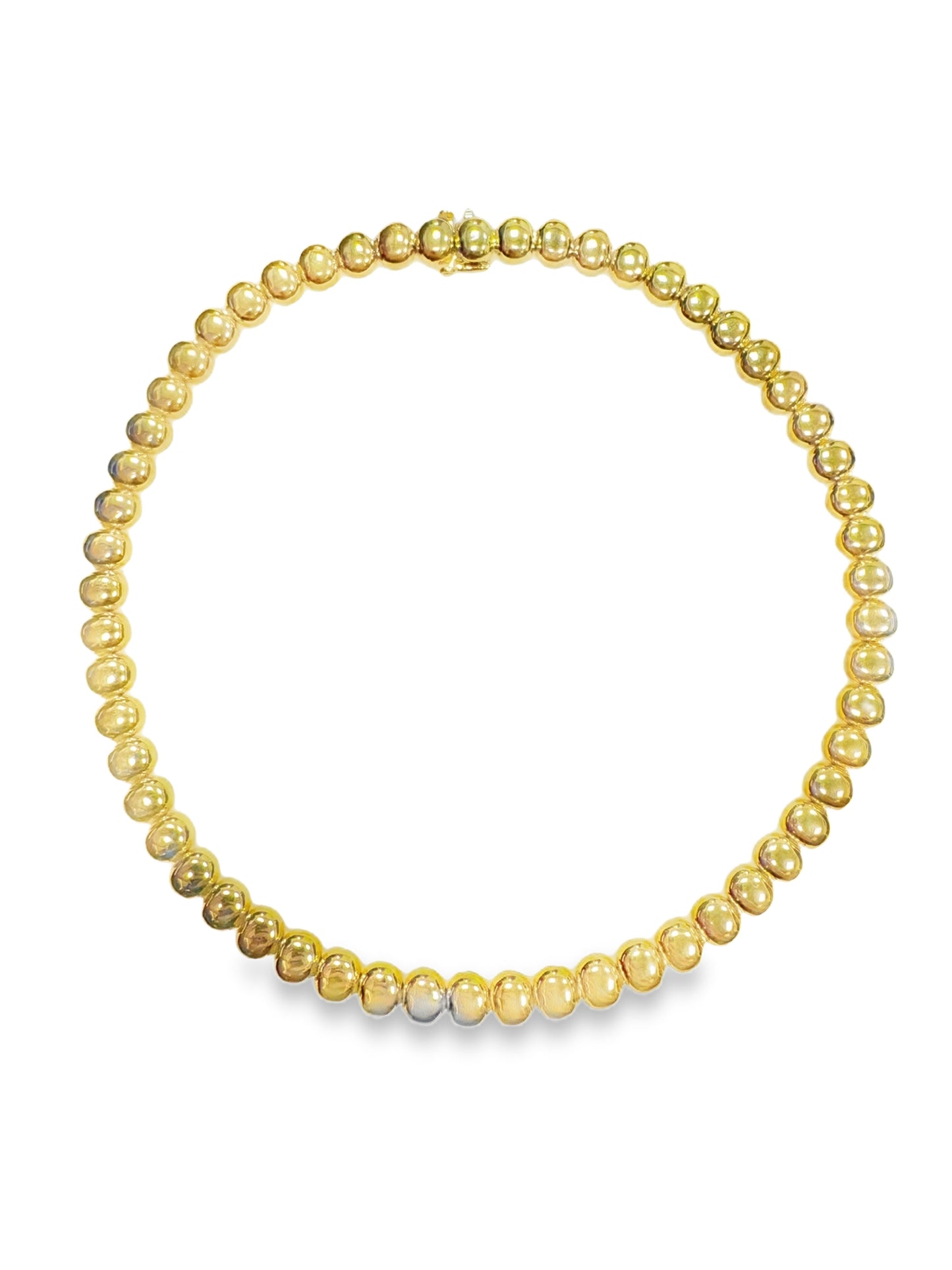 Plain Ball 14k Yellow Gold Necklace