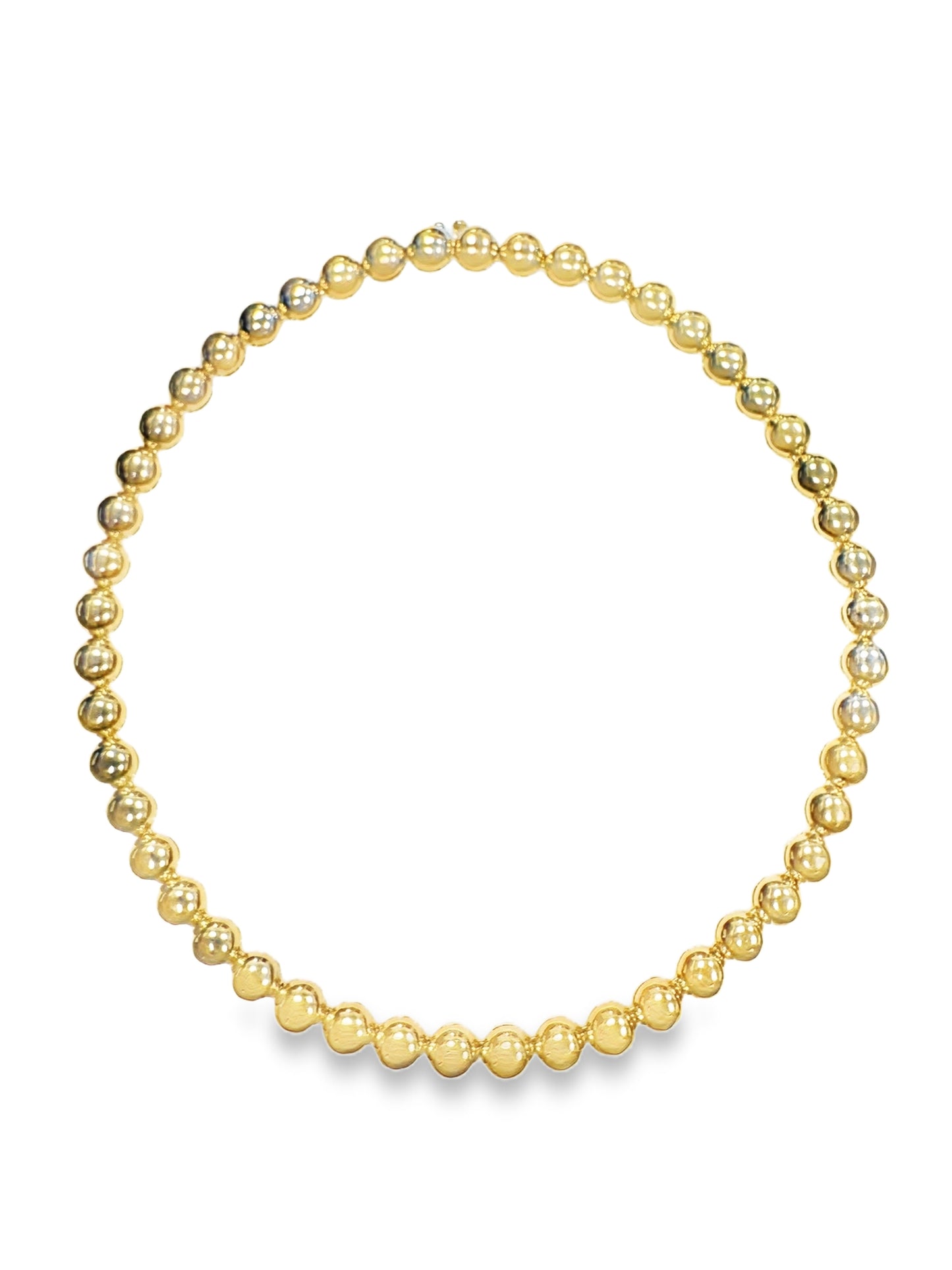 Plain Ball 14k Yellow Gold Necklace