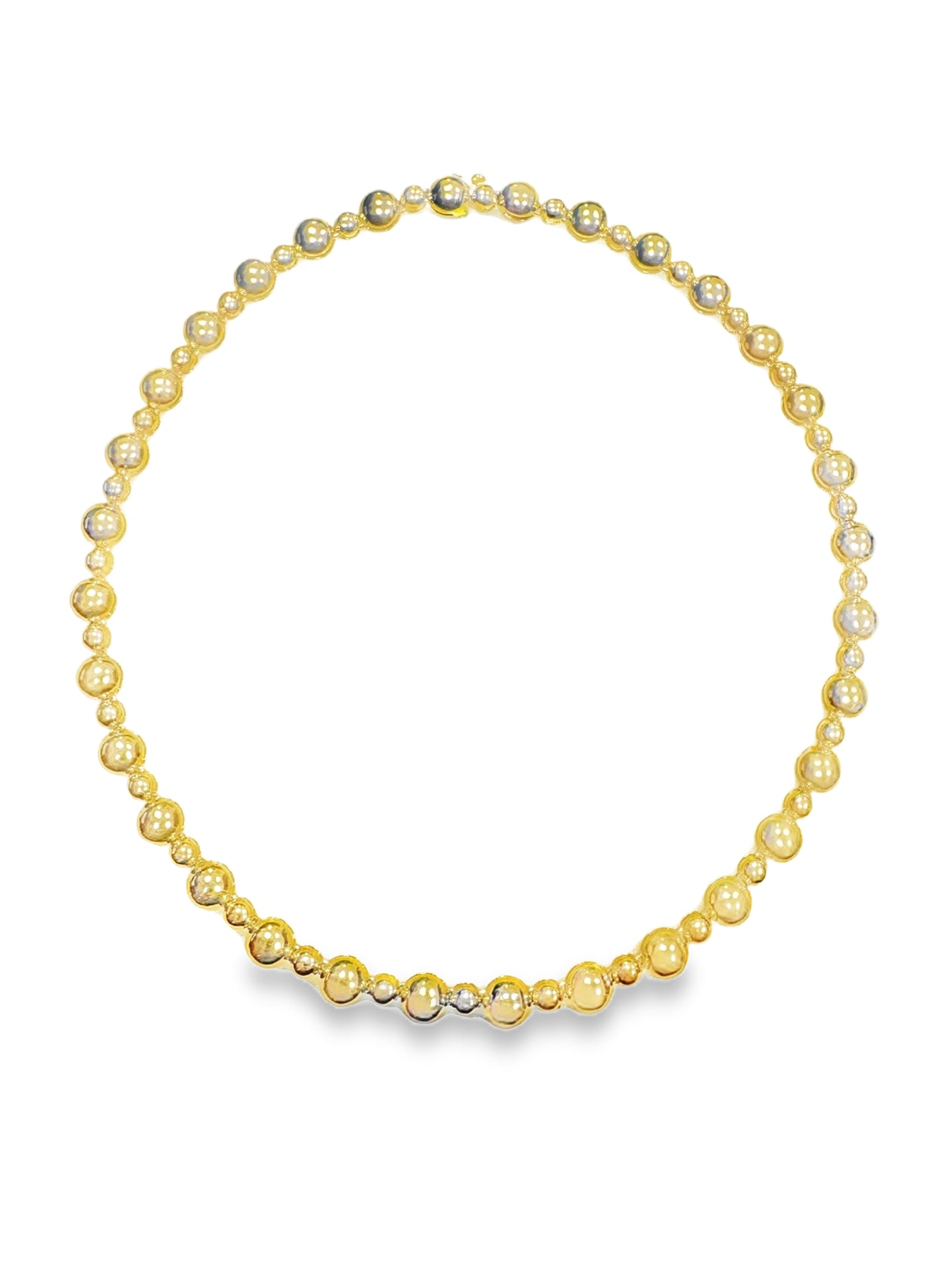 Plain Ball 14k Yellow Gold Necklace